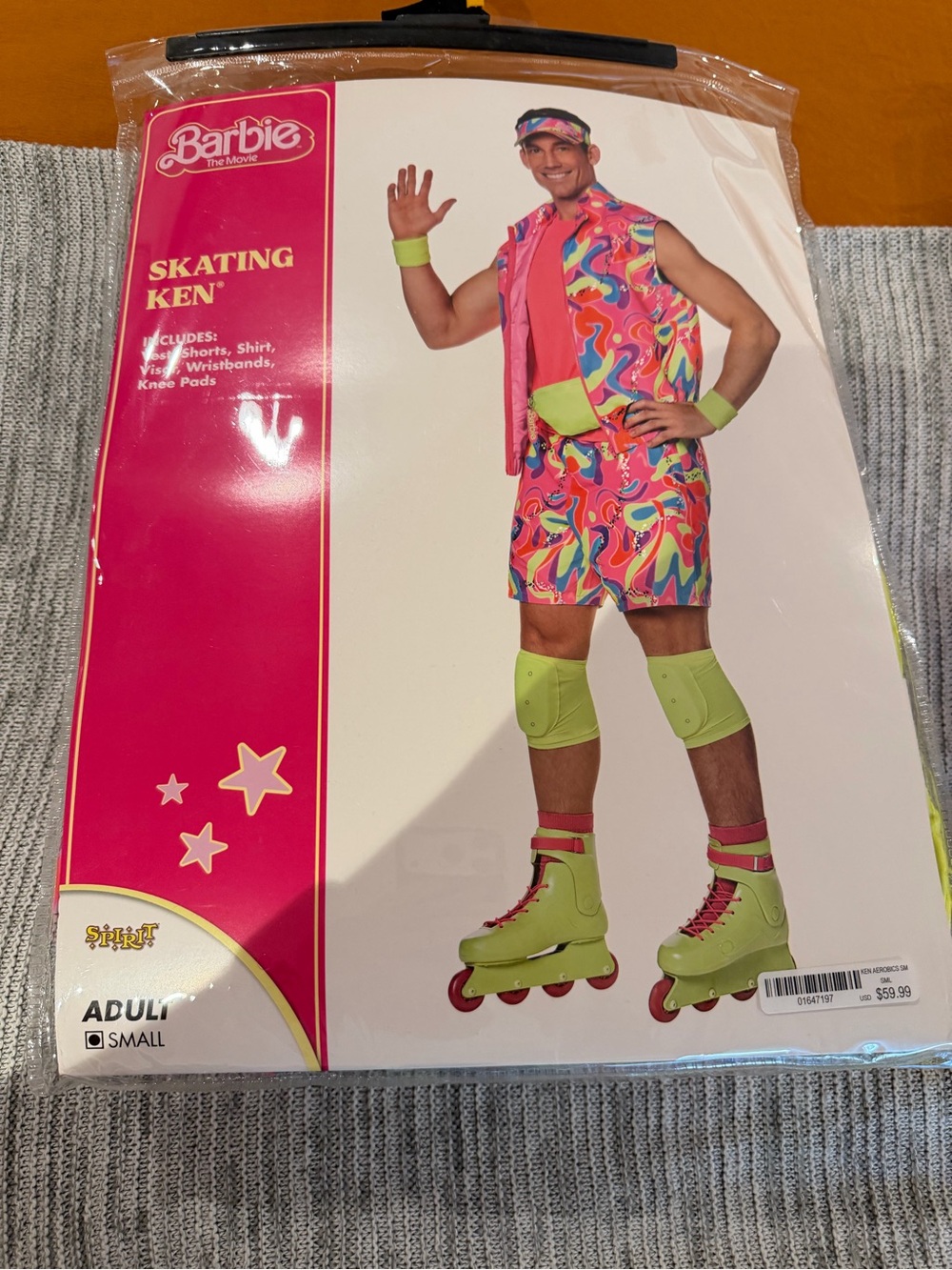 Barbie Neon Pink Multicolor Skating Ken Costume with Lime Accents